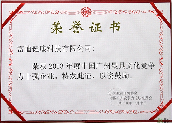 富迪爱游戏的荣誉证书一览